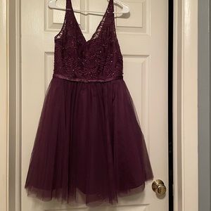 JJ’s House - A-line/V-neck/Tulle Bridesmaid dress